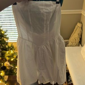 Strapless White Romper Size M